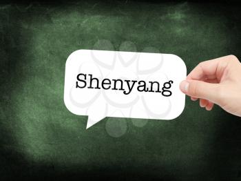 Shenyang written on a speechbubble