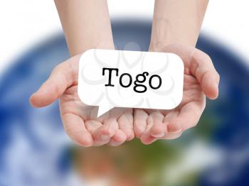 Togo written on a speechbubble