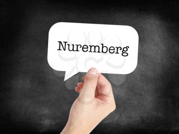 Nuremberg written on a speechbubble