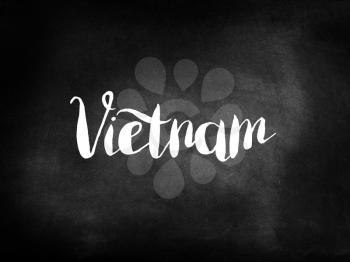 Vietnam written on a blackboard