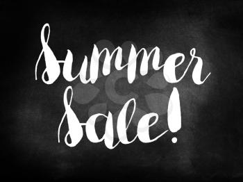 Summer sale on blackboard