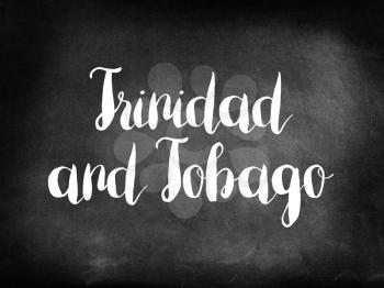 Trinidad and Tobago written on blackboard