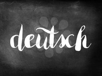 Deutsch written on a chalkboard