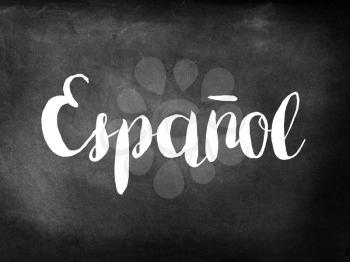 Espanol written on chalkboard