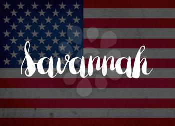 Savannah written with hand-written letters