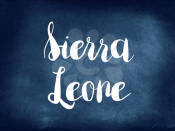 Sierra Leone written on blackboard