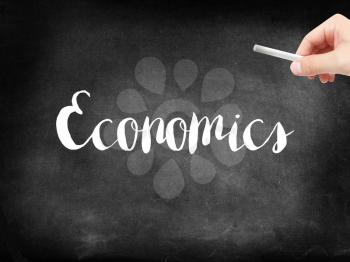 Economics written on a blackboard