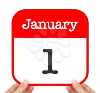 January 1 written on a calendar