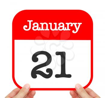 January 21 written on a calendar