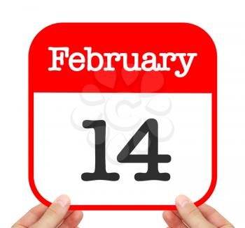 February 14 written on a calendar