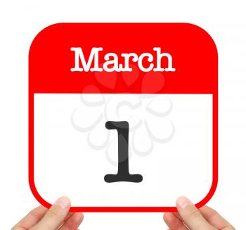 March 1 written on a calendar