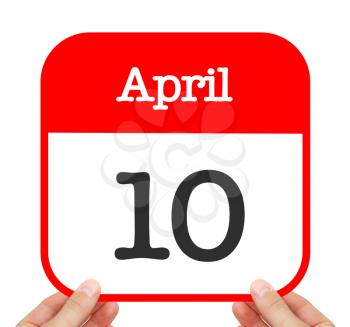 April 10 written on a calendar