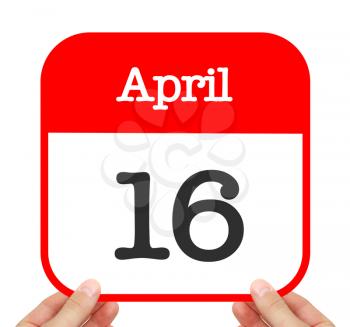 April 16 written on a calendar