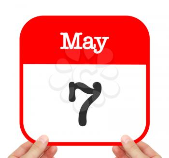 May 7 written on a calendar