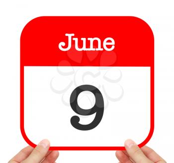 June 9 written on a calendar