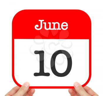 June 10 written on a calendar