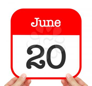 June 20 written on a calendar