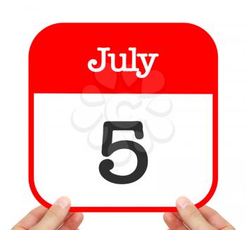 July 5 written on a calendar