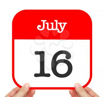 July 16 written on a calendar