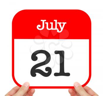 July 21 written on a calendar