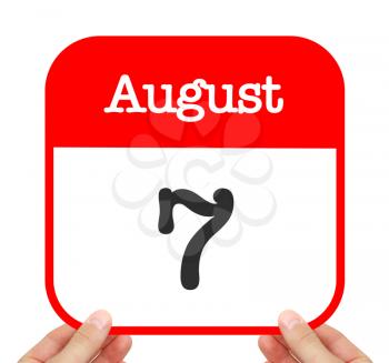 August 7 written on a calendar