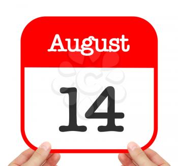 August 14 written on a calendar