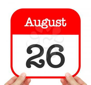 August 26 written on a calendar