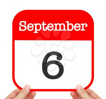 September 6 written on a calendar