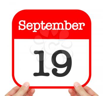 September 19 written on a calendar