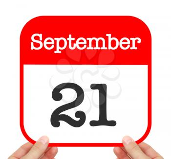 September 21 written on a calendar