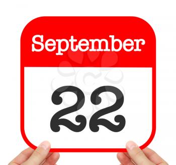September 22 written on a calendar