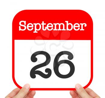 September 26 written on a calendar