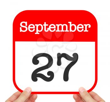 September 27 written on a calendar