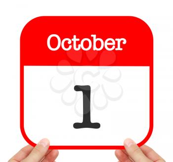 October 1 written on a calendar