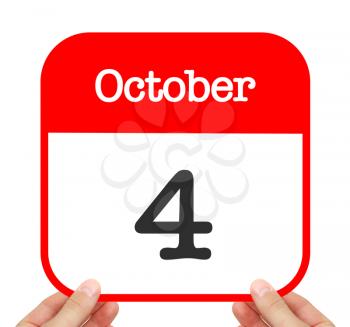 October 4 written on a calendar