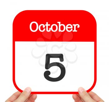October 5 written on a calendar