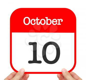 October 10 written on a calendar