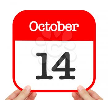 October 14 written on a calendar