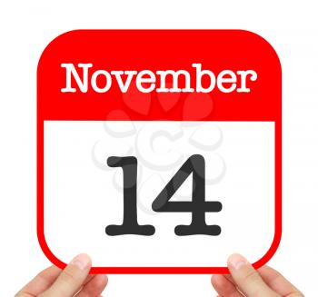 November 14 written on a calendar