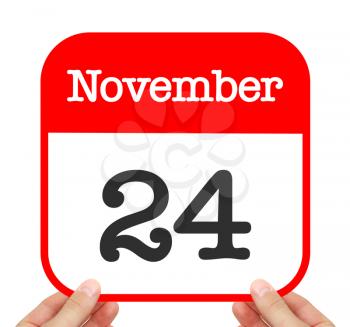 November 24 written on a calendar