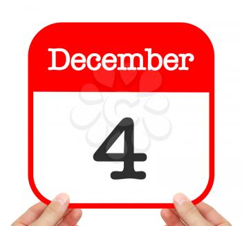 December 4 written on a calendar