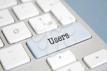 Users written on a keyboard