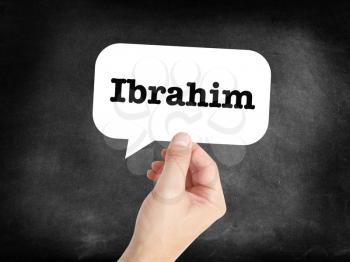 Ibrahim written in a speechbubble 