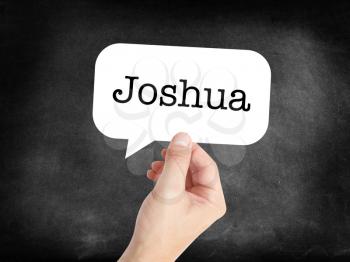 Joshua written in a speechbubble 