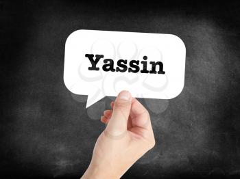 Yassin written in a speechbubble 