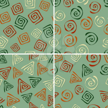 Royalty Free Clipart Image of a Background of Shapes