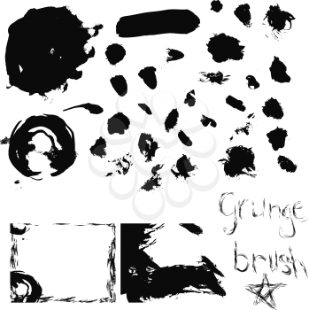Royalty Free Clipart Image of a Brush Set