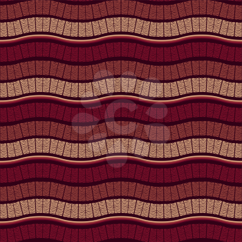 Vector Seamless Wavy Marsala Pattern fully editable eps 10 file with  seamless pattern in swatch menu