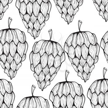 Vector Seamless Pattern with Funky Cones