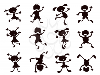 Royalty Free Clipart Image of Kids Playing